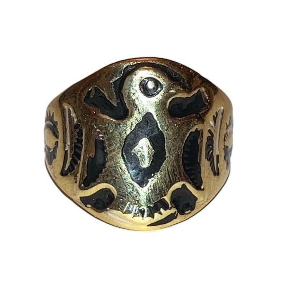 18 Gold Vermeil Sterling Tribal Inspired Thunderbi